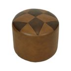 Ronde Vintage Poef Bruin Stermotief Skai Sixties thumbnail 7