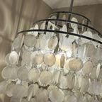 Capiz Schelpen Hanglamp Chrome Frame 45 Diameter thumbnail 3