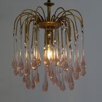 Vintage Murano Teardrop Lamp - Roze, Goud Jaren '70 | 01084 thumbnail 12