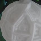 Melkglas Hnglamp Met Reliëfpatroon thumbnail 2