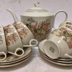 Vintage Chinese Theepot Met 6 Kop En Schotels, Puntgaaf - Reliving thumbnail 7