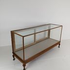 Antieke Grote Glazen Vitrinekast / Toonbank thumbnail 9