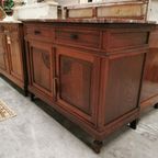 Vintage Frans Dressoir Commode, Ladekast Badkamermeubel Met Marmer Blad 201 thumbnail 17