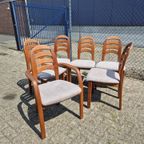 Set Van 6 Eetkamerstoelen - Holstebro Møbelfabrik Denemarken thumbnail 15