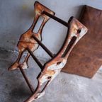 Pair Of Industrial Steel Leather Benches thumbnail 13