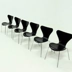 Set Of 6 Butterfly Chairs Model 3107 By Arne Jacobsen For Fritz Hansen 1990s thumbnail 3