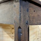 Antieke Staande Hoge Eiken Houten Lessenaar / Schrijfbureau (19e Eeuw) / Clerk Desk thumbnail 10