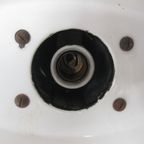 Vintage Zwart Emaille Frans Industriële Lamp thumbnail 8