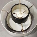 Vintage Mid Century Modern Hanglamp, Wit En Zwart thumbnail 11