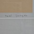 Vintage Zeefdruk Van Abstracte Weergave Van Industriële Setting. Kunstenaar Roel Jonges thumbnail 4