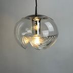 1 Of 4 Waved Glass And Chrome Peill & Putzler Futura Pendant Light, 1970 Medium thumbnail 6