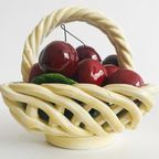 Vintage Bassano Fruitmandje Kersen Keramiek 1970’s thumbnail 6