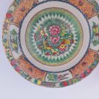 Vintage Chinese Bord Handgeschilderd.24 Cm.uitstekende Staat. thumbnail 3