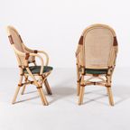 Set Of 2 Vintage 1970’S Rattan-Bamboo Indoor/Outdoor Chairs With Table thumbnail 5