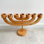 Grote Scandinavische Grenen Kandelaar Voor Dinerkaarsen Of Waxinelichtjes thumbnail 3