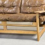 Vatne Mobler Three Seats Sculptural Oak Frame Sofa From 1960’S thumbnail 6