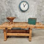 Antieke Werkbank Sidetable Keukeneiland Balie Beuken thumbnail 2