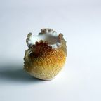 Victorian Glass Peach Sunrise Coralene Vase, Late 19Th Century. thumbnail 3