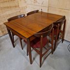 * Set Van 4 Vintage Stoelen Deense Stoelen thumbnail 4