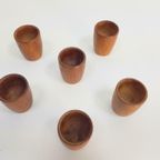 6 Vintage Teak Eierdopjes Hout Denmark ’60 Mid Century Retro thumbnail 4