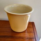 Vintage Bloempot Germany Glasur Keramik Pastel Oranje Geel thumbnail 4