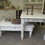 Prachtige Witte Landelijke Uitschuifbare Tafel thumbnail 24