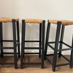 Vintage Rotan Jaren '70 Krukken / Barkrukken / Vintage Rattan Bar Stools thumbnail 4