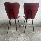 Pair Of Mid-century Red Dining Chairs thumbnail 6