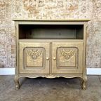 Queen Anne Dressoir/ Vintage Look Dressoir In Taupe Met Goud thumbnail 7