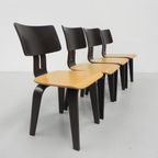 Set Van 4 Pastoe Berkenserie Br 02 Stoelen, Cees Braakman thumbnail 3