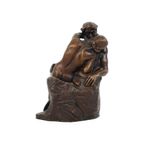 Brons Beeld Sculptuur Miniatuur De Kus Rodin Frankrijk 12Cm thumbnail 10