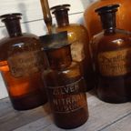 Verzameling Van 8 Oude Apothekersflessen. thumbnail 8