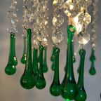 3 Beschikbaar Vintage Murano Teardrop Hanglampen Kristal thumbnail 6