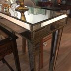 Mirrored Side Table Regency Mid Century Vintage thumbnail 7