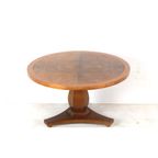Ronde Vintage Biedermeier Salontafel Van Gevlamd Berkenhout thumbnail 3