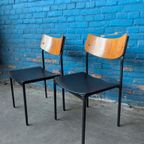 2x Vintage Industriële Stoelen, Italië 1960s thumbnail 11