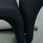 Comfortabele Zwarte Vintage Design Fauteuil Van Pierre Paulin Voor Artifort Concorde Model F780 thumbnail 10