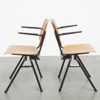 Set Van 2 Leuke Vintage Jaren ’60 Dutch Design Marko Bijzet/eetkamerstoelen Met Armleuningen thumbnail 7