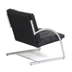 Vintage Design Fauteuil In Zwart Leer, 1960S thumbnail 5