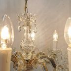 Vintage Glazen Hanglamp, Kroonluchter Lamp, Verlichting 805 thumbnail 11