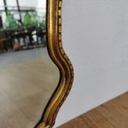 Vintage Goudkleurige Barok Rococo Spiegel Kuifspiegel Schouwspiegel 119 thumbnail 14