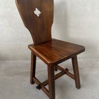 10x Vintage Brutalist Stoelen – Eik thumbnail 6