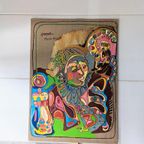 Vintage Psychedelisch Schilderij Van "H. Gooijer" Uit 1975 thumbnail 9