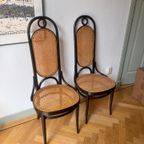 Set Van 6 Hoge Vintage Bentwood “Long John” Thonet thumbnail 3