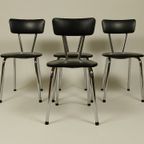 4 X Vintage Stoelen In Skai Leer, Jaren 60 - 80 thumbnail 6