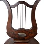 Klassieke Stijl Bijzettafel Met Lade Op Harp Voet, Jaren 70 thumbnail 4
