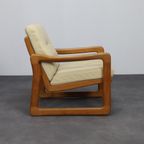Lounge Chair With Ottoman In Leather By Poul Jeppesen For Holstebro Denmark, 1970S thumbnail 10
