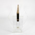 Magazine Holder - Design David Lange - Lucite - Messing - Plexiglas - Frankrijk - 70'S | Kerst thumbnail 7
