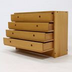 Chest Of Drawers In Solid Beech By Ibisco Italy 1970S thumbnail 6