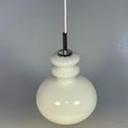 Witte Glazen Hanglamp, Peill En Putzler, Duitsland 1960'S thumbnail 5